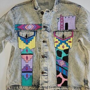 Sohot Denim Jean Jacket, Hand Painted, Numbered & Signed by Artist